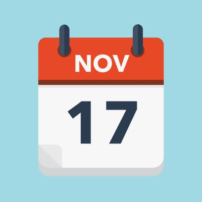 Calendar icon showing 17th November