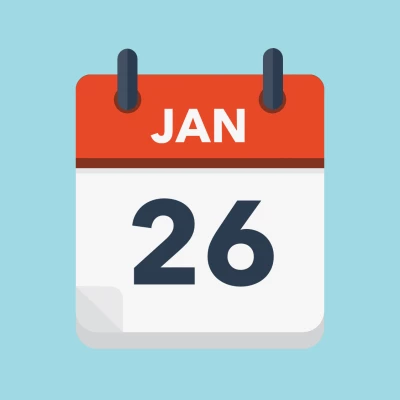 Calendar icon showing 26th January